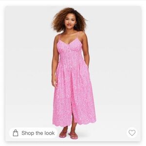 Roller Rabbit Pink Paisley Maxi Dress with Spaghetti Straps